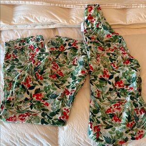 Stars Above Floral Lounge Set - Red and Green